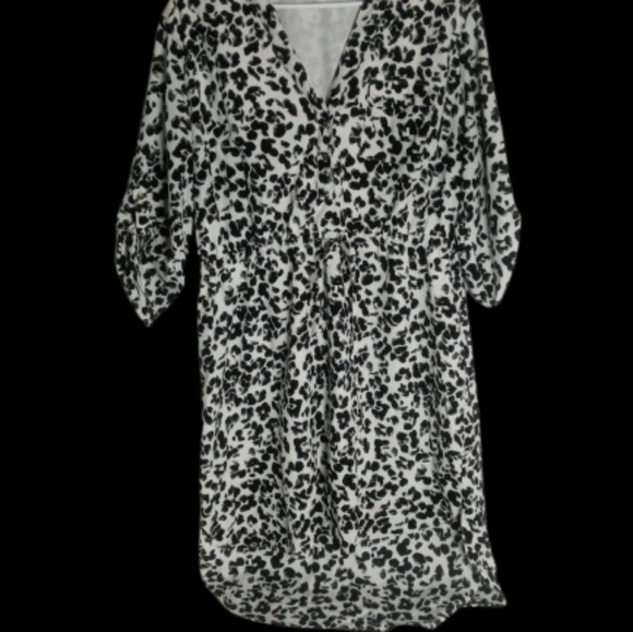 Merona Black & White HI Low Print Dress - Picture 2 of 6